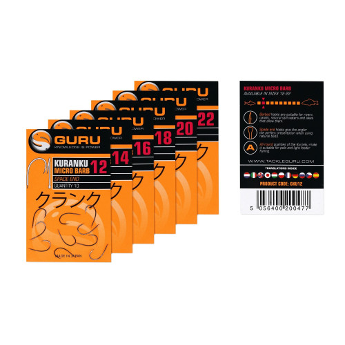 Hameçons Guru Kuranku (Barbed/Spade End)