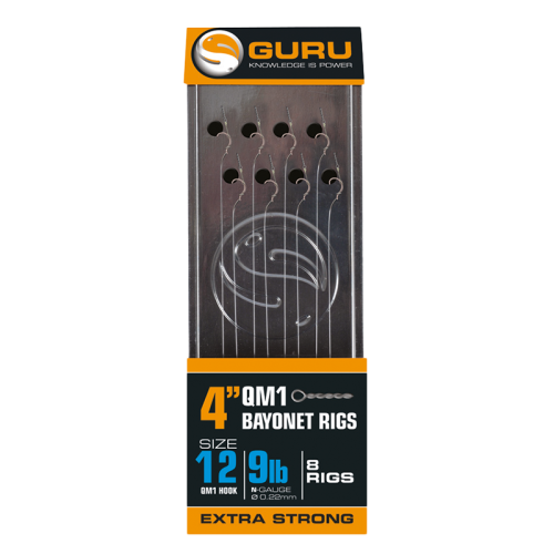 Bas De Ligne Guru QM1 Bayonet Ready Rigs 4"  10 cm - 10...
