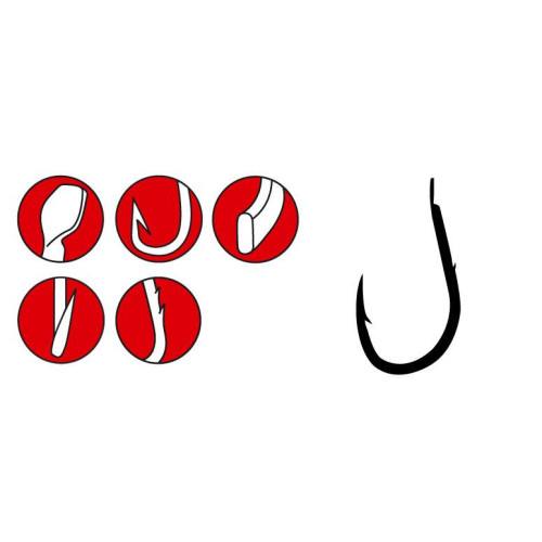 Hameçon Simple Gamakatsu Hook LS-5330R (Red) 25pcs