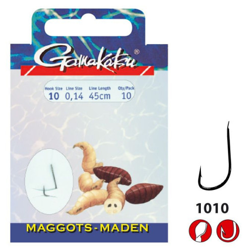 Bas De Ligne Gamakatsu BKS-1010B Maggots 45cm 10pcs