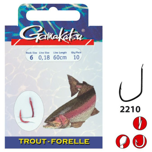 Bas De Ligne Gamakatsu BKB-2210S Trout 45cm 10pcs