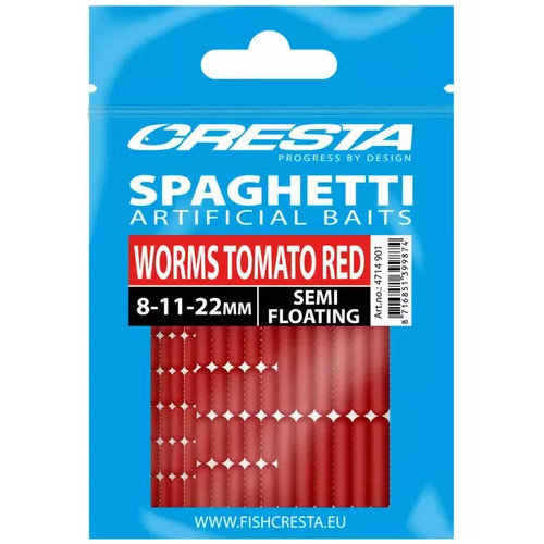 Appât Artificiel Cresta Spaghetti Worms  (8,11,22mm) 15pcs 2