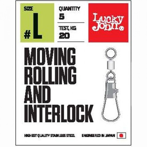Agrafe Lucky John Moving Rolling And Interlock Black