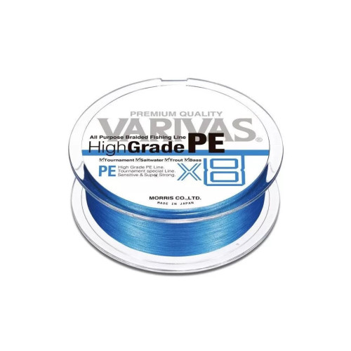 Tresse Varivas High Grade PE X8 150m Bleu