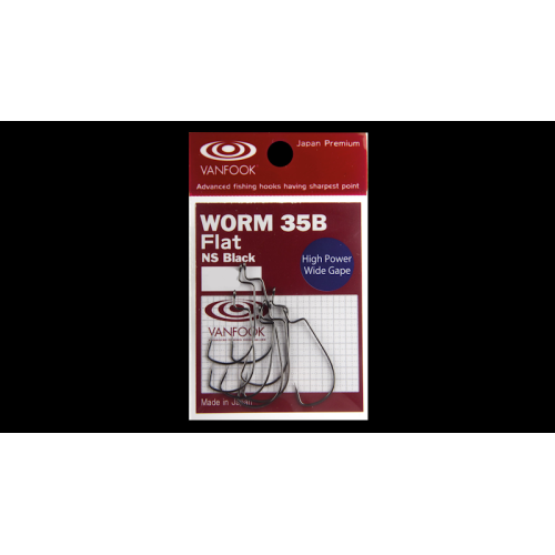 Hameçon Texan Vanfook Worm 35BF Black