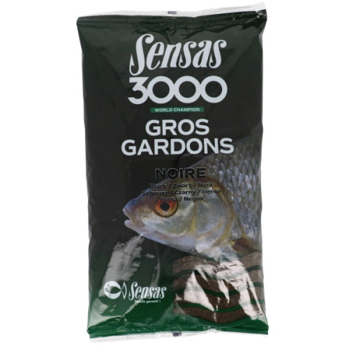 Amorce Sensas 3000 Gardons Gros Gardons Noire  1kg