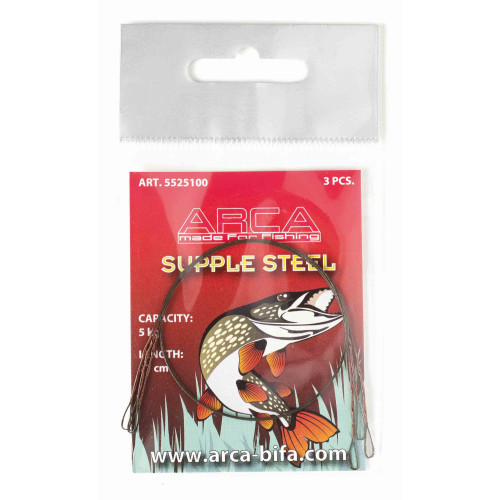 Bas De Ligne Arca Supple Steel 27 cm (x3)