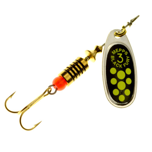 Cuiller Tournante Mepps Black Fury Chartreuse/Argent 0