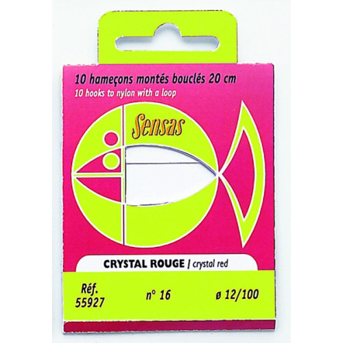 Hameçons Montés Sensas Crystal Rouge
