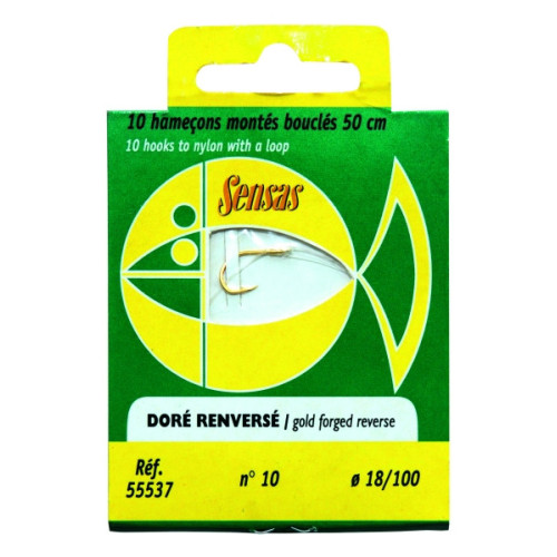 Hameçons Montés Sensas Doré Renversé