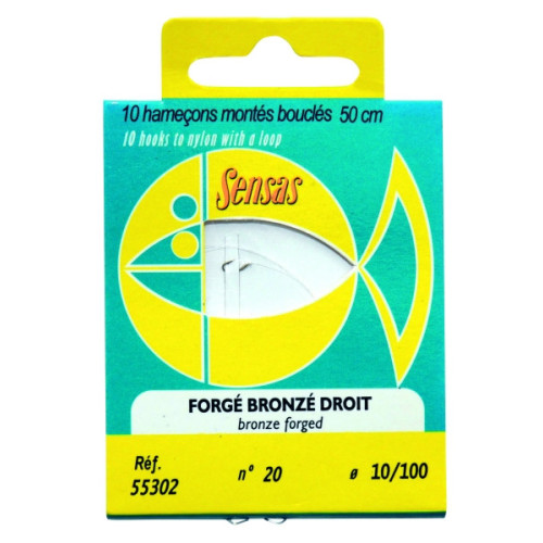 Hameçons Montés Sensas Forgé Bronze Droit