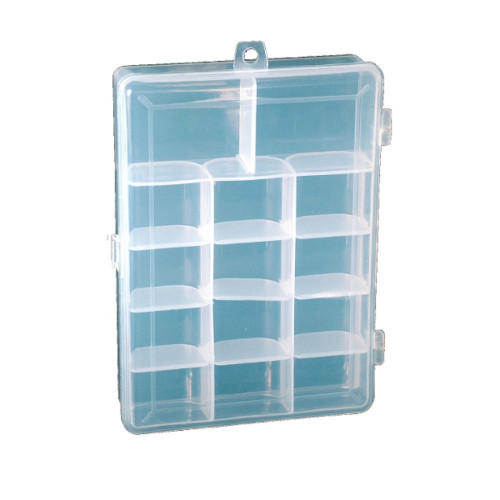 BOITE COMPARTIMENTEE TRANSPARENTE PM (19X13,5X3,8CM)