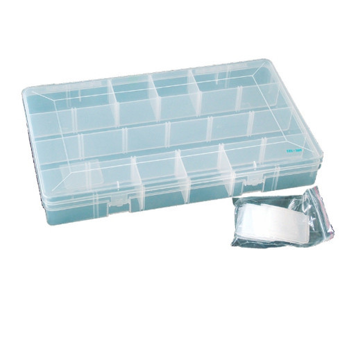 Boîte de rangement pêche transparente Orion Concept GM 36x23x5cm avec séparateurs amovibles et charnières renforcées