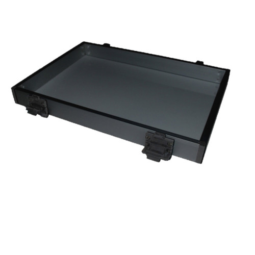 Casier de rangement noir 40mm en aluminium pour station de pêche Orion Concept avec charnières à clips