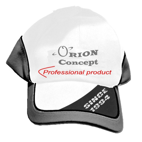 Casquette de pêche grise Orion Concept Professional en coton avec logo brodé et réglage Velcro