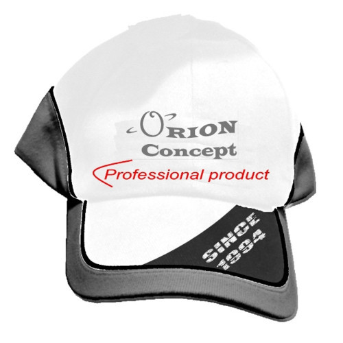 Casquette de pêche grise Orion Concept Professional en coton avec logo brodé et réglage Velcro
