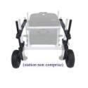 Kit chariot arrière Orion Concept avec roues gonflables et fixations en aluminium pour station de pêche pieds 25mm