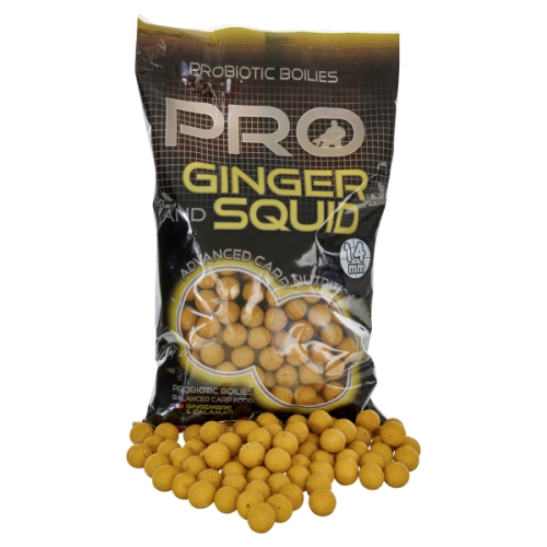 Bouillettes Starbaits Pro Ginger Squid Boilies  800g