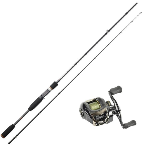 Ensemble Carnassier Sakura Casting Almara ALMC 662 MH + Moulinet Alendo 201 (4+1) + Tresse