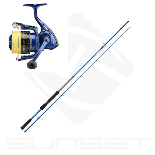 ENSEMBLE CANNE SUNLURE SW20 270-2 XH (15/50g) + MOULINET SUNEDGE SWF 4503 FD - 200m/0,30mm  - RECUP