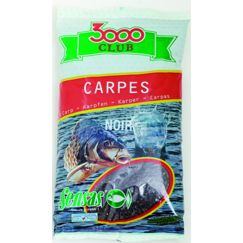 Amorce Sensas 3000 Club Carpes Noire 1kg