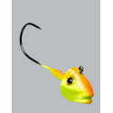 Tête Plombée Gunki G'Fish Orange/Fluo Yellow