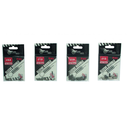 Sleeves Powerline Doubles Black-Nickel  (x10)