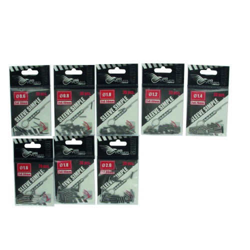 Sleeves Powerline Simples Black-Nickel  (x30)