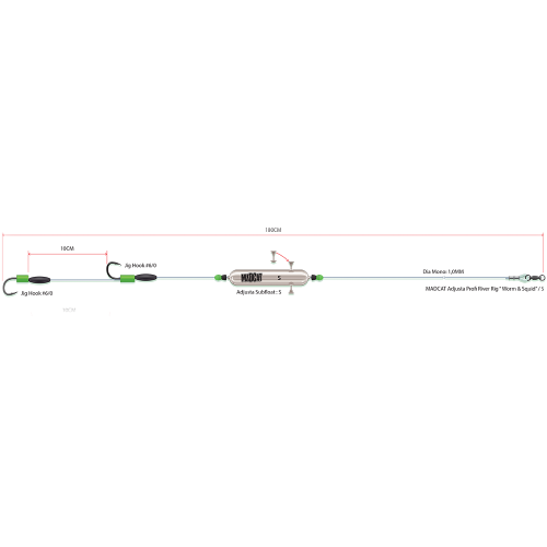 Bas De Ligne Madcat Adjusta Profi River Rig Worm & Squid... 2