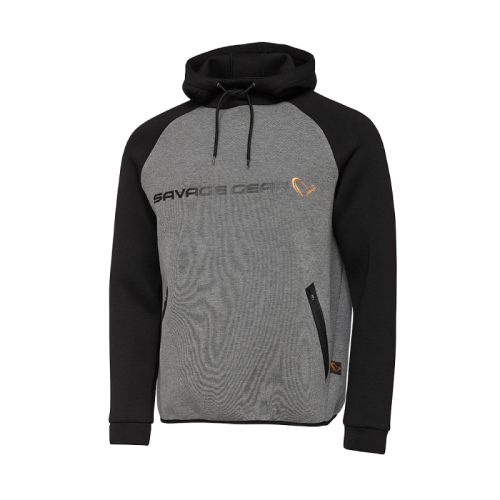 Sweat Savage Gear Tec-Foam Hoodie Dark Grey Mélange