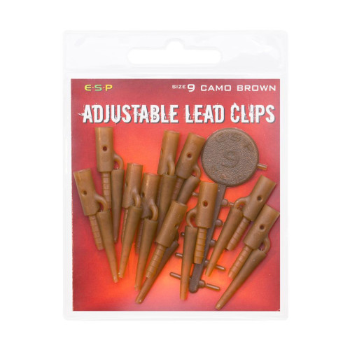 Clip Plomb ESP Adj Leadclip Camo Brown