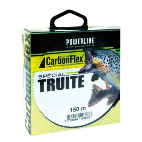 Nylon Powerline Carbonflex Fluoro Truite Vert/Blanc 150m
