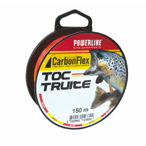CARBONFLEX FLUORO TRUITE TOC ORANGE/JAUNE 150M