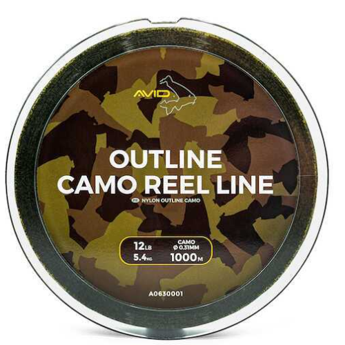 Nylon Avid Carp 1.000m Outline Camo Reel Line