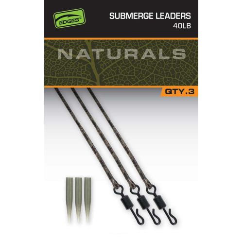 Naturals Submerged Leaders 40lb x 3