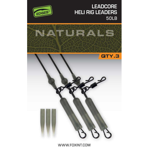 Montages Leadcore Fox Naturals Leadcore Heli Rig Leaders x 3