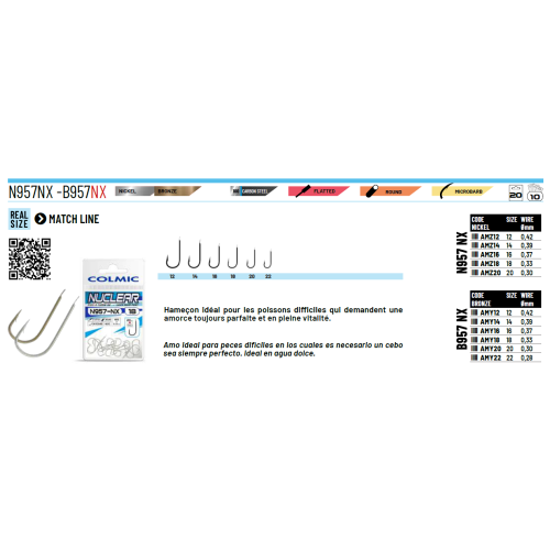 Hameçons Colmic Nuclear B957 NX-Gen 2