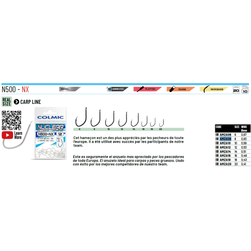 Hameçons Colmic Nuclear N500 NX-Gen