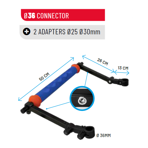 Barre Repose Canne Colmic Frontal Bar Inclinable (D.36)