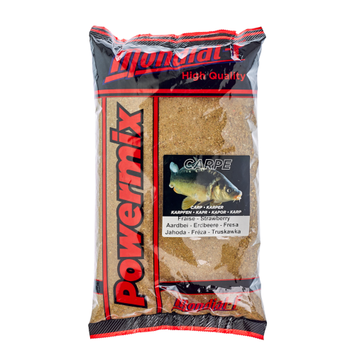 Amorce Mondial Fishing Powermix Carp Strawberry 1kg