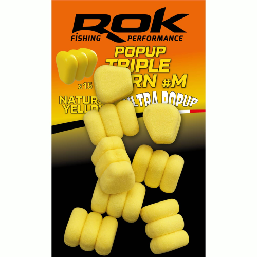 Maïs Artificiel Flottant ROK Fishing Triple Corn TM Nat....