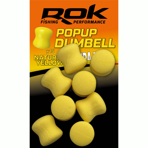 Appât Artificiel Flottant ROK Fishing Dumbell Nat. Yellow (15)