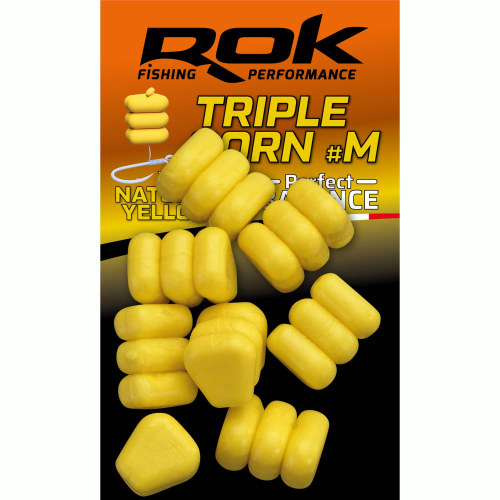 Maïs Artificiel Equilibré ROK Fishing Triple Corn TM Nat. Yellow (15)