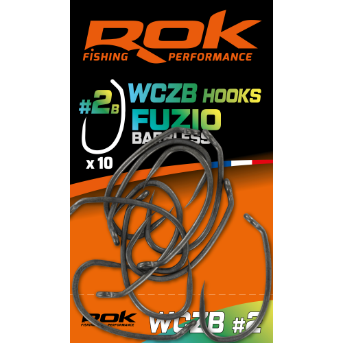 Hameçons Carpe ROK Fishing Barbless Fuzio  (10)