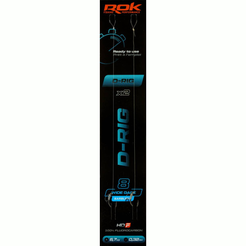 Bas de ligne ROK Fishing D-RIG Wide Gape Barbless  -  Lot...