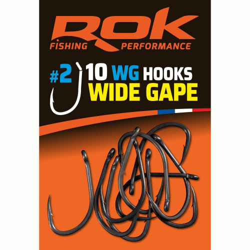 Hameçons Carpe ROK Fishing Wide Gape (10) 2