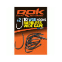 Hameçons Carpe ROK Fishing Barbless Wide Gape (10)
