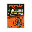 Hameçons Carpe ROK Fishing Barbless Médium Curve Shank  (10)