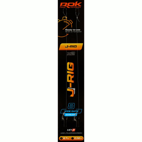 Bas de ligne ROK Fishing J-RIG Wide Gape Barbless  -  Lot de 2