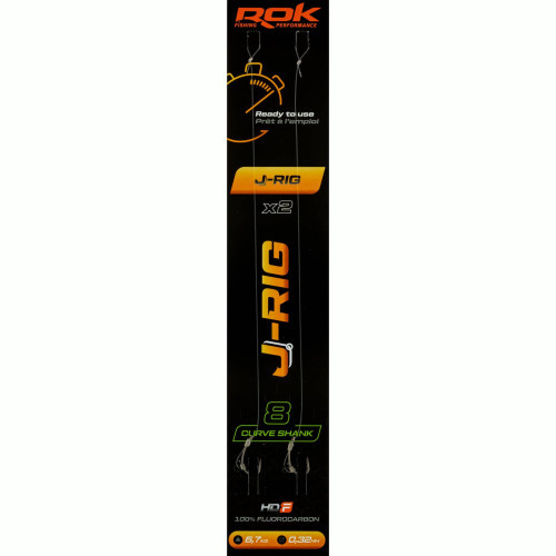 Bas de ligne ROK Fishing J-RIG Curve Shank  -  Lot de 2